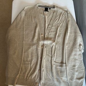 Saks fifth Ave cashmere cardigan in tan just dry cleaned